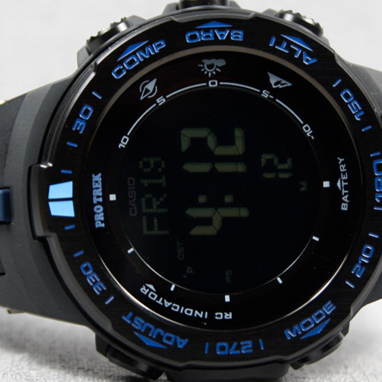 CASIOPROTREK Light Energy Electric Wave Mountain Waterproof Sports Solar Powered Mens Black Digital