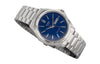 CASIOWaterproof Stainless Steel Strap Blue Dial Mens Blue Analog