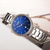 CASIOSapphire Crystal SHEEN Waterproof Stainless Steel Strap White/Blue Analog