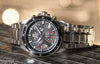 CASIOEDIFICE Waterproof Stainless Steel Strap Mens Red Analog