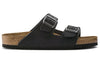 BirkenstockArizona Oiled Nubuck Leather Sandals 'Black'