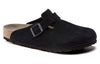 BirkenstockBoston Soft Footbed Suede Leather 'Midnight'