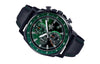 CASIOWaterproof EDIFICE Mens BlackGreen Analog