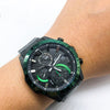 CASIOWaterproof EDIFICE Mens BlackGreen Analog