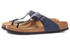 Birkenstock(WMNS)  Arizona Big Buckle Oiled Leather 'Blue'