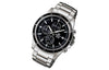 CASIOEDIFICE Serieses Men's Black/Silver Black DialSilver Strap Mens BlackSilver Analog
