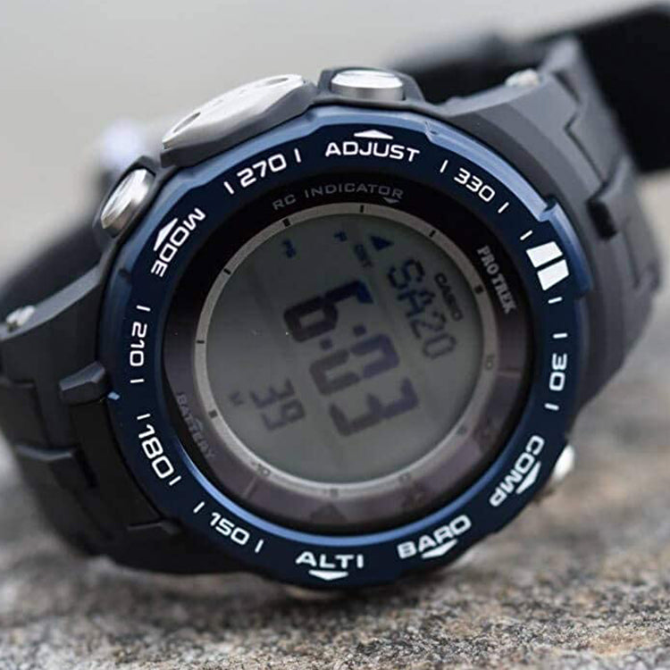 CASIOWaterproof Sports Shockproof Solar Powered Mens Black Digital