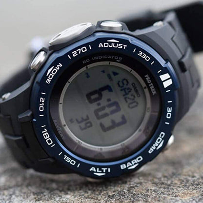 CASIOWaterproof Sports Shockproof Solar Powered Mens Black Digital
