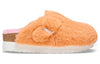 Birkenstock(WMNS)  Boston Big Buckle Platform Fur Narrow Fit 'Papaya/Candy Pink'