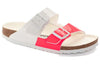 BirkenstockArizona Split Birko-Flor Narrow Fit Sandals 'Patent Neon Pink White'