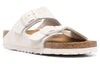BirkenstockArizona Soft Footbed Suede Leather Narrow Fit Sandals 'Antique White'