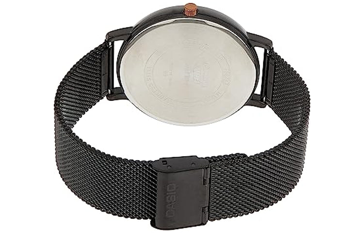 CASIOMen's  Dress Series Waterproof Quartz Dial 43mm Stainless Steel Strap Watch Mens Black Analog
