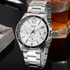 CASIOCouple Waterproof Stainless Steel Strap White Analog