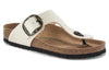 BirkenstockGizeh Vegan Big Buckle Textile Narrow Fit Sandals 'Eggshell'