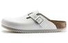 BirkenstockBoston Super Grip Leather Narrow Fit 'White'