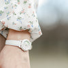 CASIOClassic Fashion Elegant Minimalistic Macaron Waterproof Retro Quartz Leather Strap Watch White Analog