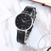 CASIOLeather Band Waterproof Quartz Black Analog