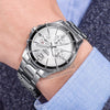 CASIOWaterproof Stainless Steel Strap Mens White Analog