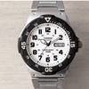 CASIOWaterproof Stainless Steel Strap Quartz Sports Mens Silver Analog