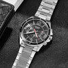 CASIOCouple Waterproof Stainless Steel Strap SilverWhite Analog