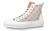 (WMNS) LOUIS VUITTON Stellar Ankle Sneakers 'White Grey Orange' 1A8NK5