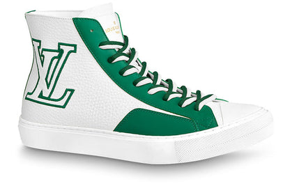 LOUIS VUITTON Tattoo Ankle Sneakers 'White Green' 1A8XWQ
