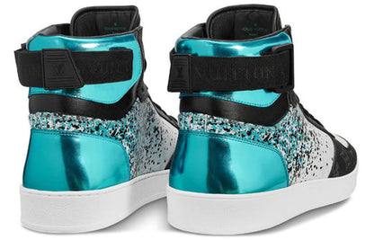 LOUIS VUITTON Rivoli Ankle Sneakers 'Metallic Blue with Black Monogram' 1A5YKP