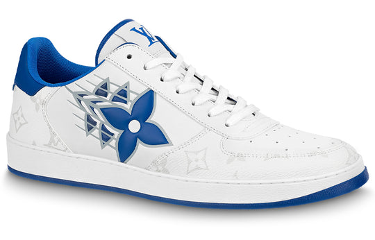 LOUIS VUITTON Rivoli Sneakers 'White with Monogram and Blue' 1AA44S