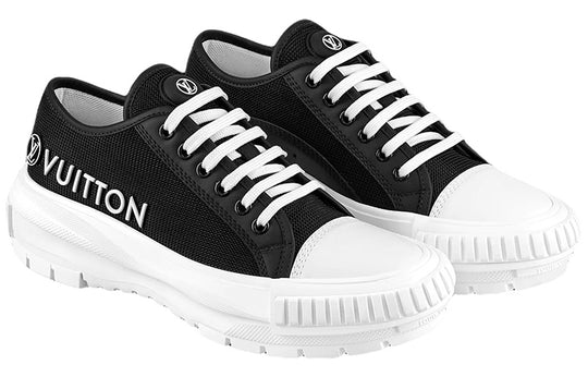 (WMNS) LOUIS VUITTON Squad Sneakers 'Black with Side Logo' 1A9RO7