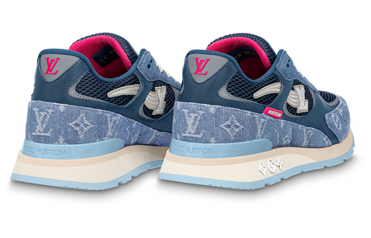 LOUIS VUITTON Run Away Sneakers 'Blue Monogram with Pink' 1ABFCG