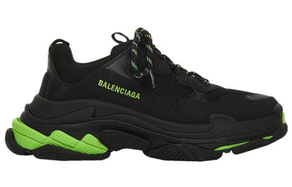 Balenciaga Triple S Sneaker 'Black Flou Green' 536737W3BK11035
