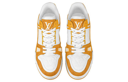 LOUIS VUITTON LV Trainers 'White with Orange Monogram' 1A9JHB