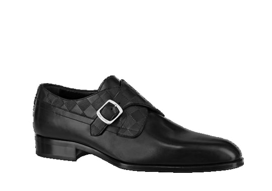 LOUIS VUITTON Haussmann Buckle Shoes 'Black' 1A2BFY