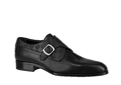 LOUIS VUITTON Haussmann Buckle Shoes 'Black' 1A2BFY