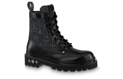 LOUIS VUITTON Fat Ranger Boots 'Black with Monogram' 1AANTF