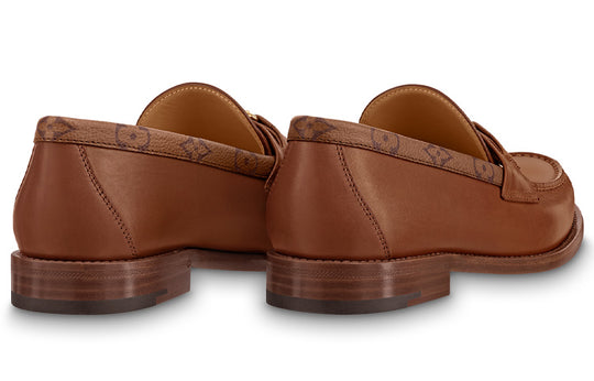 LOUIS VUITTON LV Major Loafers 'Brown with Monogram Collar' 1AA62W