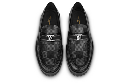 LOUIS VUITTON Major Loafers 'Grey Black Plaid' 1AAN6T