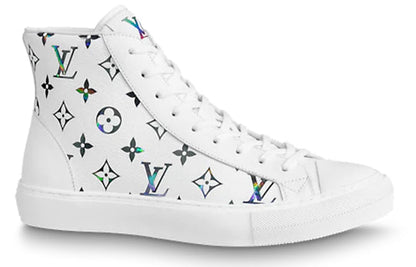 LOUIS VUITTON Tattoo Ankle Sneakers 'White with Colorful Monogram' 1A8KH6