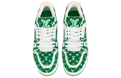 LOUIS VUITTON LV Trainer Sneakers 'Green Monogram' 1ABFSA