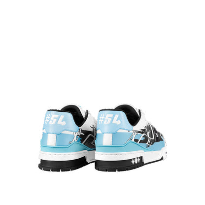 LOUIS VUITTON LV Trainers 'White Black Blue' 1AA373