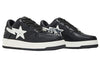 A BATHING APE Bape STA Leather Low 'Black White' 1I70-191-017-BLCKWHITE