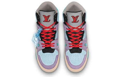 LOUIS VUITTON Trainer Ankle Sneakers 'Purple Red Blue' 1A7R0