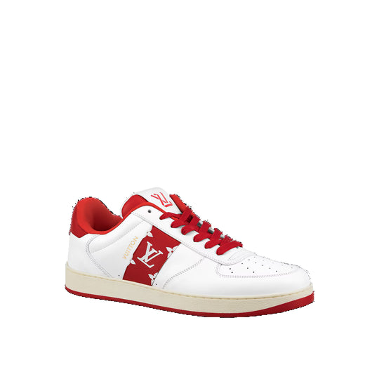 LOUIS VUITTON Rivoli Sneakers 'White with Red Side Monogram Band' 1AAV9J