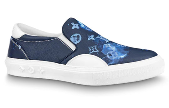 LOUIS VUITTON Ollie Slip-On Sneakers 'Denim Monogram' 1A8SN7