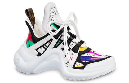 (WMNS) LOUIS VUITTON Archlight Calfskin Printing Sneakers White 1A58BA