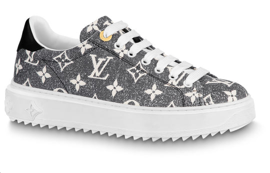 (WMNS) LOUIS VUITTON Time Out Sneakers 'Grey Denim Monogram' 1AAW2Q