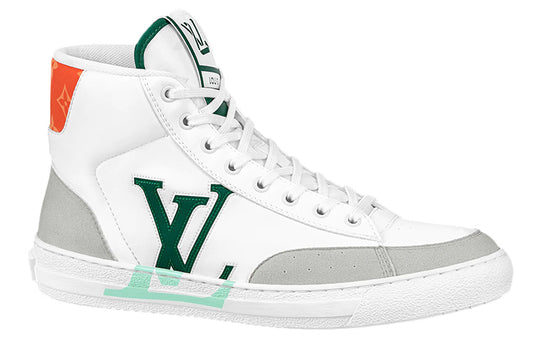 LOUIS VUITTON LV Charlie Ankle Sneakers 'White with Green Side Logo' 1A9JM8