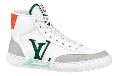 LOUIS VUITTON LV Charlie Ankle Sneakers 'White with Green Side Logo' 1A9JM8