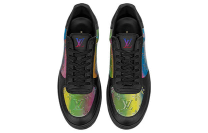 LOUIS VUITTON Rivoli Sneakers 'Black with Shell Shine Monogram' 1A99NO
