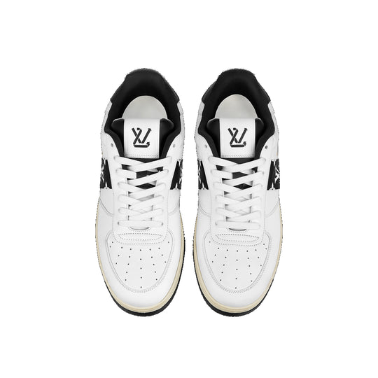LOUIS VUITTON Rivoli Sneakers 'White with Black Side Monogram Band' 1AAVAH